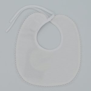 Babero Piqué Bordado - BLANCO