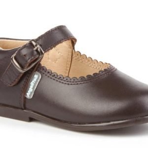 Merceditas Piel Lisa Cierre Hebilla - CHOCOLATE