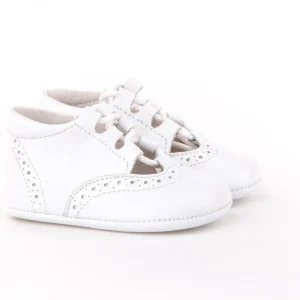 Inglesito Suela Blanda De Piel Cierre Cordones - BLANCO