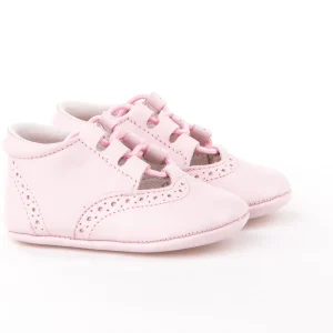 Inglesito Suela Blanda De Piel Cierre Cordones - ROSA