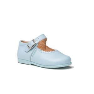 Merceditas Piel Lisa Cierre Hebilla - CELESTE