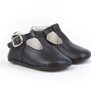 Zapatito Suela Blanda De Piel Cierre Hebilla - MARINO